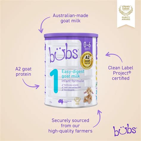Bubs Goat Milk Infant Formula Stage 1, Infants 0-6 India | Ubuy