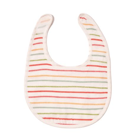 Buy Pink Stripes Muslin Bib for Baby
