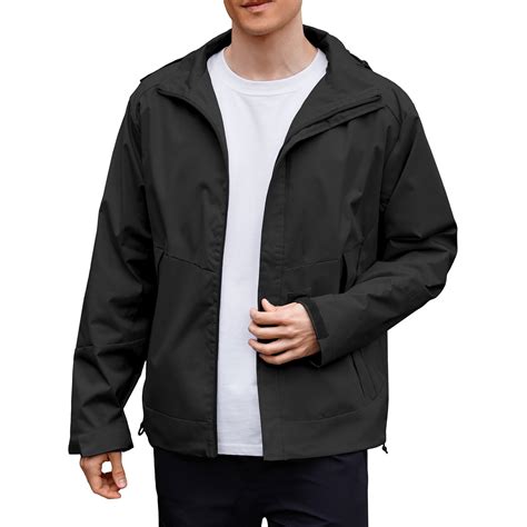 Ponceau Rain Jackets for Men Lightweight Men's Waterproof Windbreaker ...