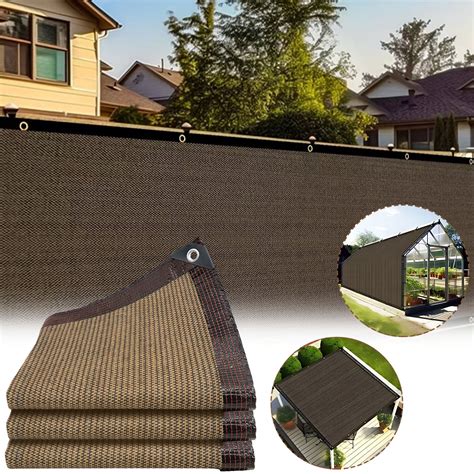 Coffee Brown Perforated Shade Net for Balcony Courtyard Patio | 70% Sun ...