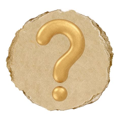 Gold question mark png sticker 3d ripped paper transparent background ...