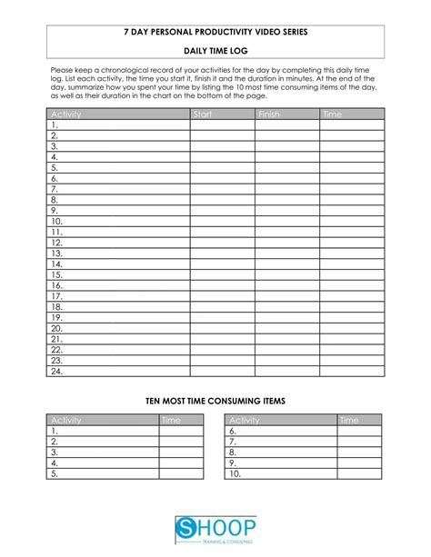 Image result for Time Log Examples