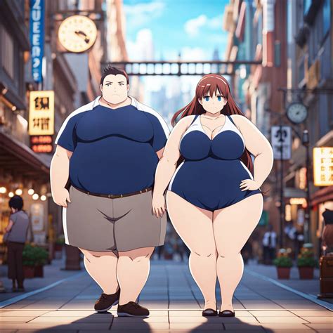 Anime weight gain couple, fat Boy Bhm x fat girl b by Godzillahdghbcrty ...