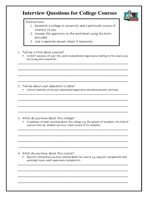 Interview Worksheet Academic Study 的图像结果
