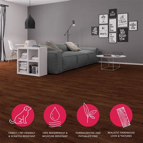Lucida Surfaces Luxury Vinyl Interlocking Flooring - 10 Wood Look ...