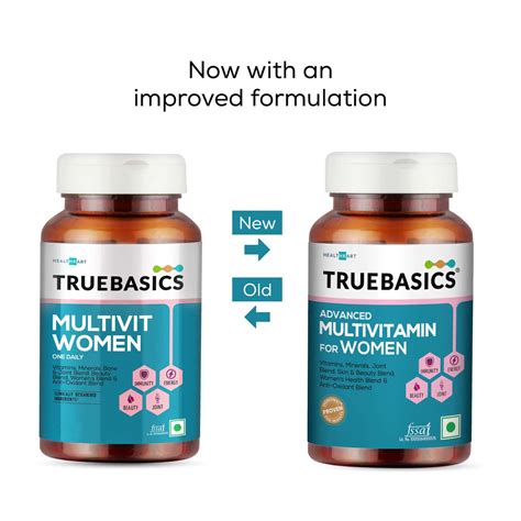 Buy TRUEBASICS MULTIVIT WOMEN ONE DAILY MULTIVITAMINS MULTIMINERALS ...