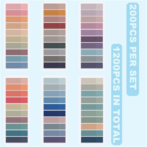 Buy 1300 Pcs Sticky Index Tabs Page Markers, Morandi Sticky Note Tabs ...