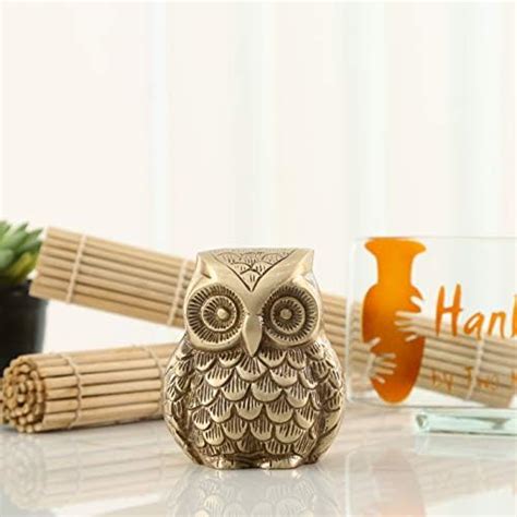 Buy eCraftIndia Brass Decorative Owl Showpiece Online at Low Prices in ...