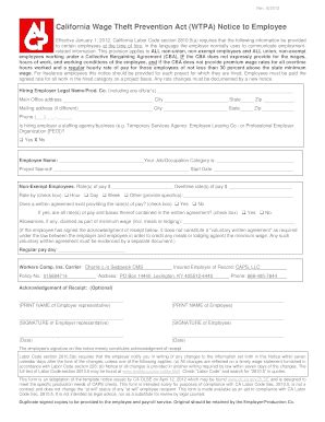 California WPTA Form And Instructions-AICP - CAPS - Fill and Sign ...