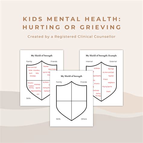 Shield of Strength Worksheet for Hurting or Grieving Children Childrens ...