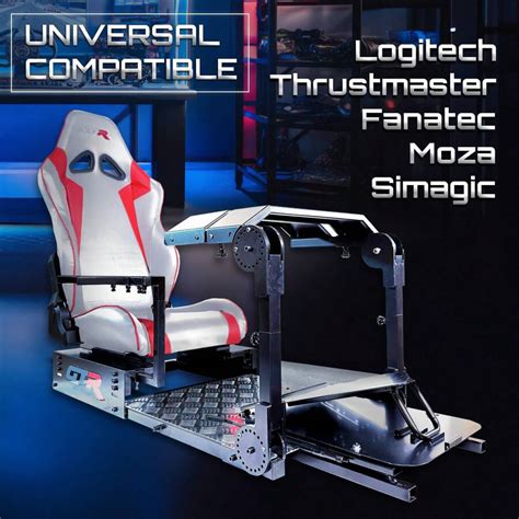 GTR Simulator GTA-Pro Racing Simulator Cockpit Silver Home Workstation ...