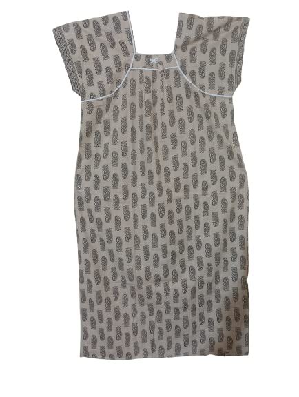 Buy Size XXL Jyothi Cotton Square Neck Piping Model Nighty for Ladies ...