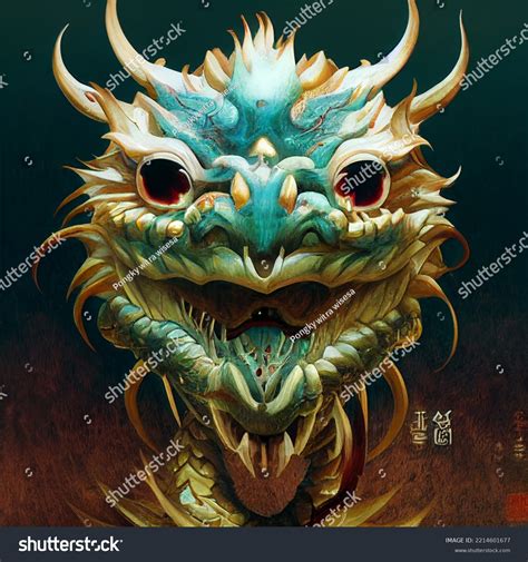 Ancient Chinese Dragon Painting Art Illustration Stock Illustration ...