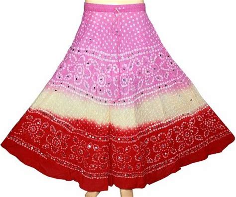 Rajasthani Bandhani Bandhej Skirts - Jaipuri Fashion Skirt Trader ...