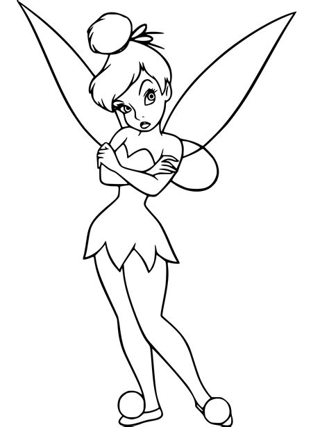 Tinker Bell Coloring Pages (6 Printable Sheets, Simple to Draw, Easy ...