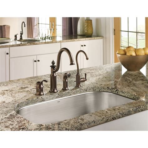 Moen Waterhill Oil-Rubbed Bronze Single Handle High-arc Kitchen Faucet ...