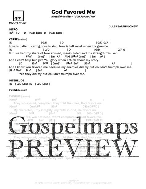 Gospelmaps | God Favored Me - Hezekiah Walker, God Favored Me | Rhythm ...