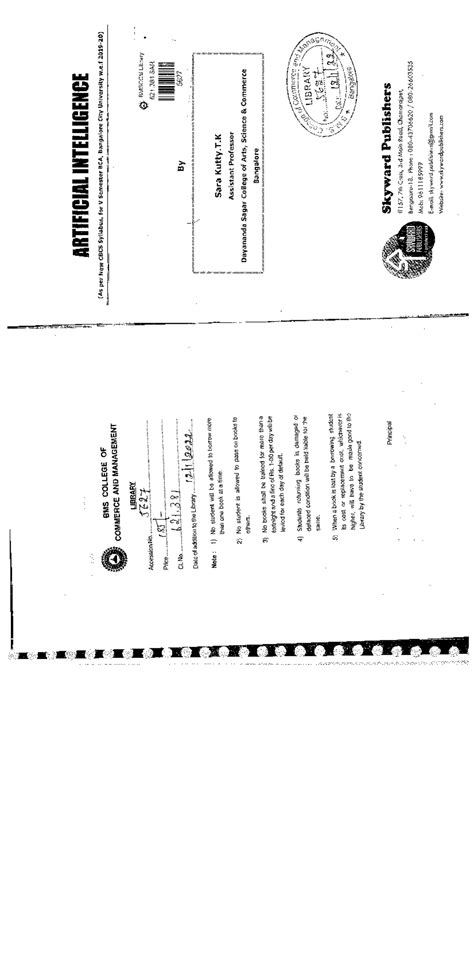 AI BCA 5th Sem - University Prescribed Textbook Overview - Studocu