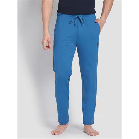 Buy U.S. POLO ASSN. Blue High Stretch AR001 Track Pants Online