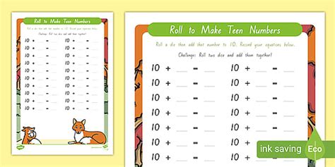 Stage 4 Roll to Make Teen Numbers