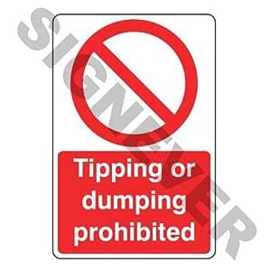 SIGN EVER Tripping Dumping Prohibited Information Sign Board For Office ...