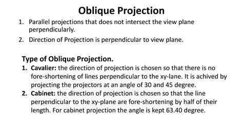 Parallel Projection Types 的图像结果