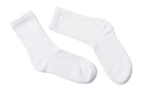 Premium Photo | White cotton socks for design on white background
