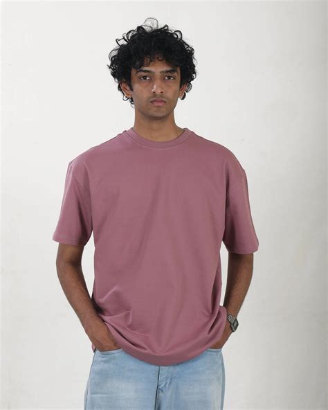 Plum Oversized Round Neck T-Shirt - Premium Comfort – Lobo