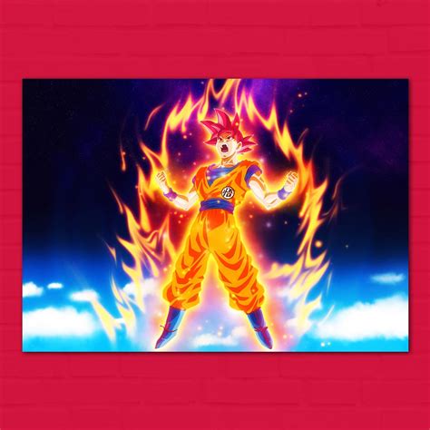 Goku Super Saiyan God Poster – Frame Kro