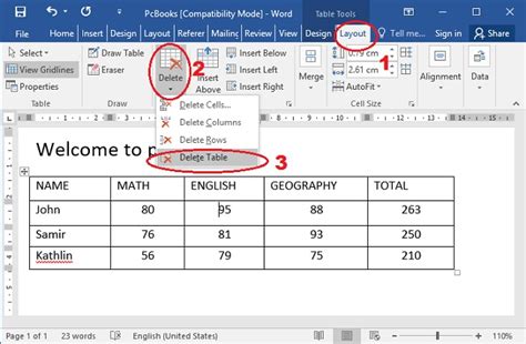 Microsoft Word Tutorial - Table Creation