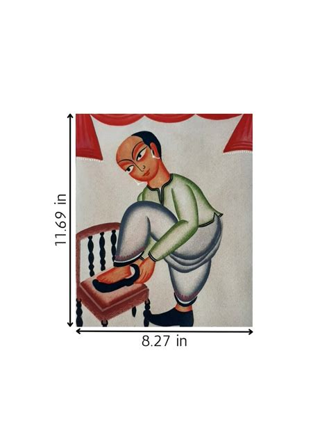 Buy Babu handpainted in Kalighat style by Bapi Chitrakar