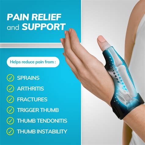 Hard Plastic Thumb Brace | Arthritis Splint & Basal Joint Immobilizer