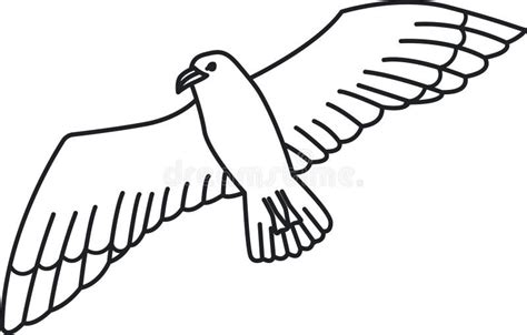 Minimalist Seagull in Flight Stock Illustration - Illustration of ...