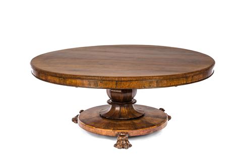 Antique 19th century French walnut warm honey color round coffee table ...
