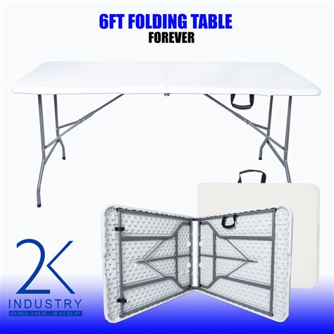 FOREVER Plastic Folding Table 6 FT/Fold-in-half FOLDABLE TABLE – 2K ...