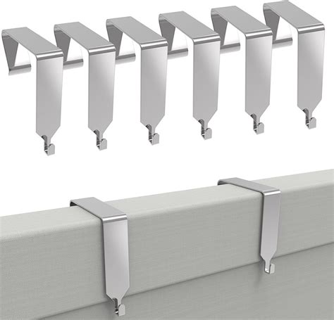 Amazon.com: KOPKIO 6 Pcs Over The Door Hook Office Cubicle Hangers ...