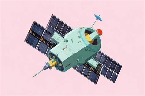 3d satellite flat illustration | Premium AI-generated image