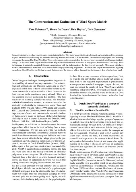 Word Space Models 的图像结果