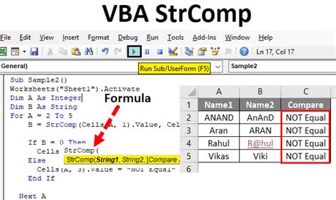Image result for StrComp VBA Excel Tutorial