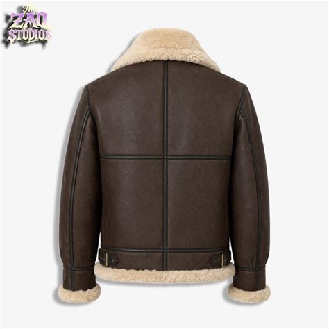 Buy Leon S. Kennedy RE4 Cosplay Jacket - Men's Brown Faux Shearling ...