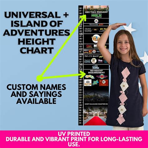 EPIC UNIVERSE Ride Height Requirement Chart, Ride Height, Poster and ...