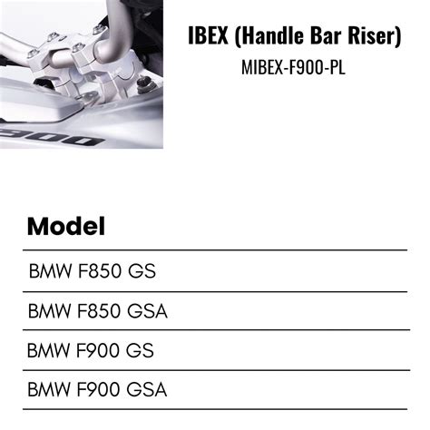 Machina Pull back handle bar risers for BMW F 850GS/ F850GSA/ F900GS ...
