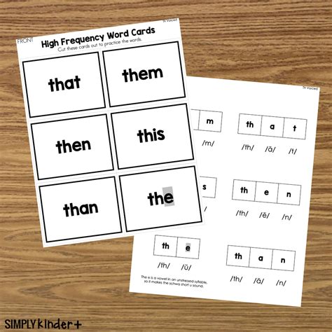 Digraph TH Voiced Word Mapping Cards - Sight Words by Phonics Skills ...