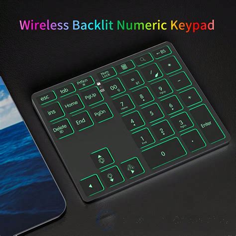 JOMAA JOMAA 2.4G Wireless Numeric Keypad Wireless +Wired Rechargeable ...