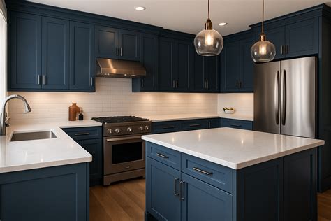 Charcoal Blue Kitchen Cabinets | Sherwin-Williams SW 2739 Cabinet Colo ...