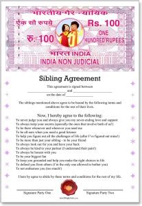 Exciting Lives Siblings Agreement/Brother-Sister Agreement Greeting ...