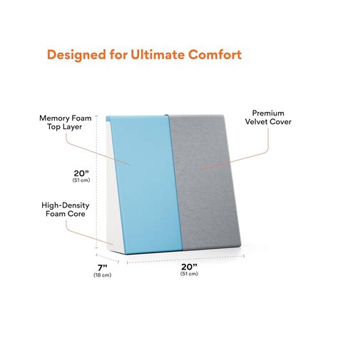 Fovera Adjustable Acid Reflux Bed Wedge Orthopedic Support (Velvet Grey ...