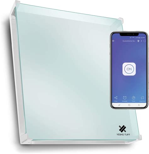 Buy EconoHome Wall Mount WiFi Space Heater Panel with Glass Heat Guard ...