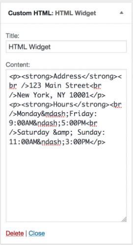 Image result for Custom HTML Widget