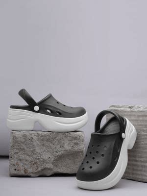 Buy Truffle Collection Black Solid Clogs Online